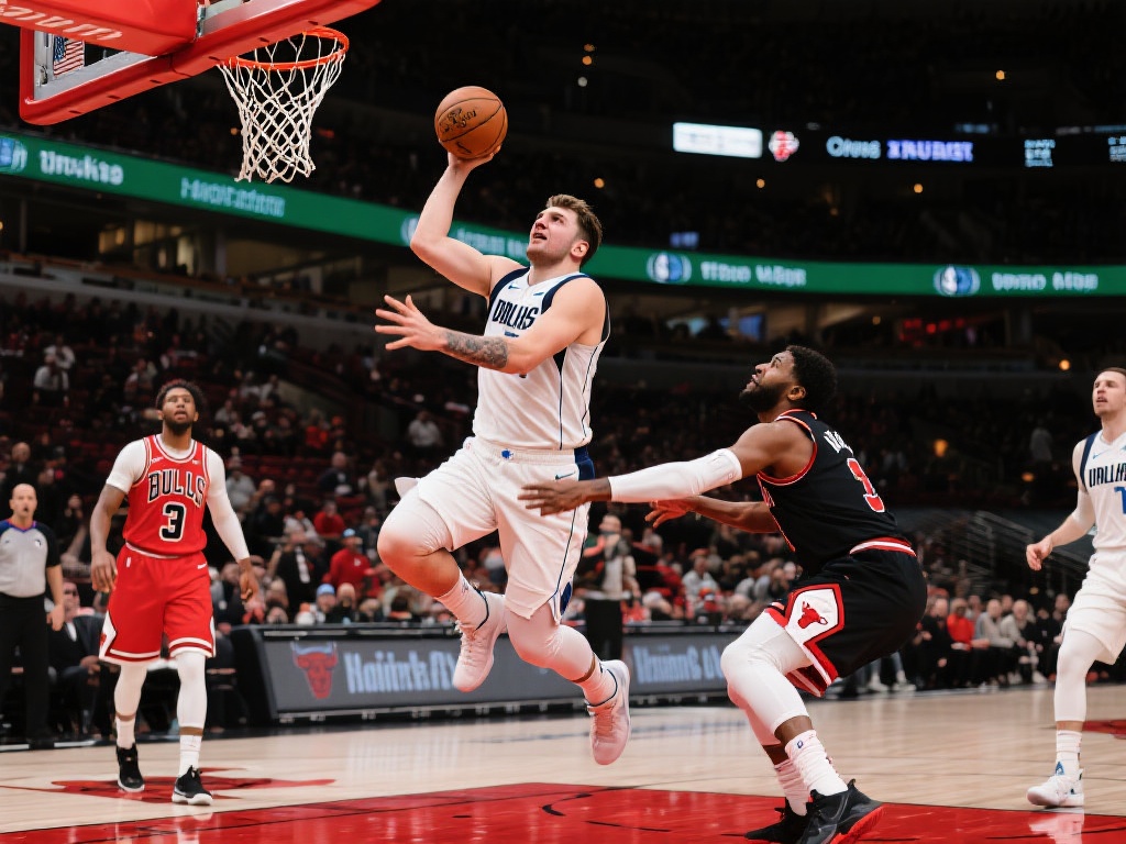 浓眉18+7难挽狂澜 独行侠惊险击败公牛 以比赛最后两分钟为例,独行侠落后公牛3分